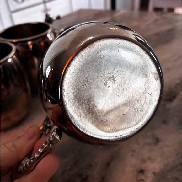 Seahorse Handle Silver Mugs Set Moscow Mule - Picture 3 of 3